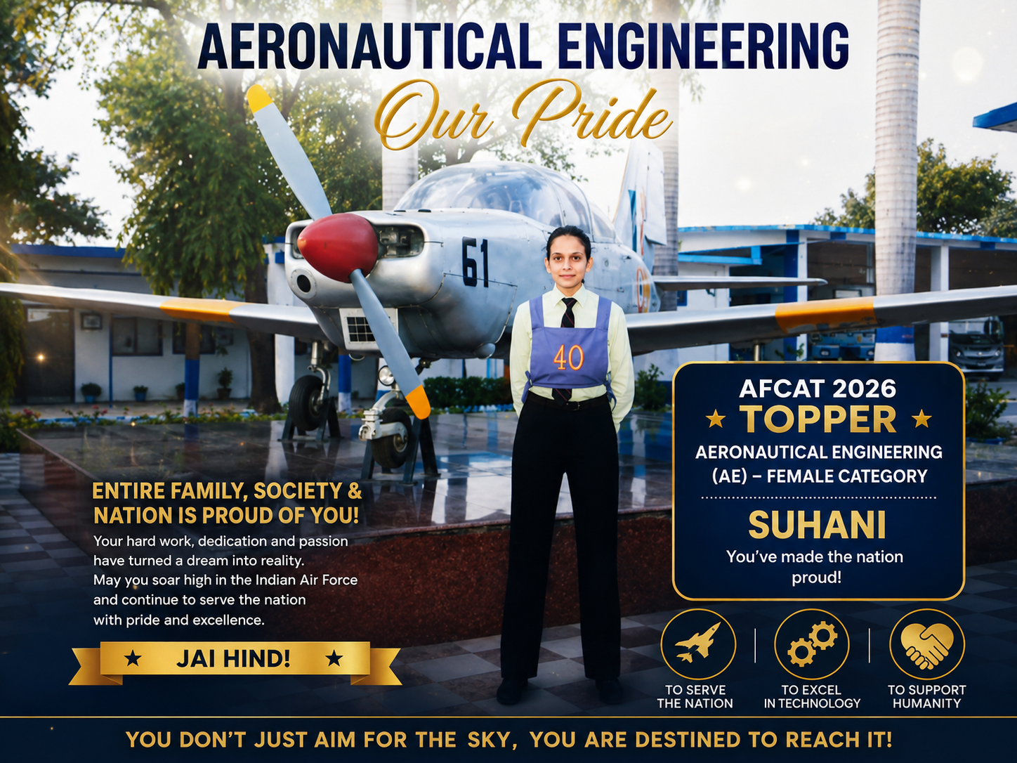 From Dreams To Wings: Suhani Tops AFCAT 2026 In Aeronautical Engineering And Makes India Proud